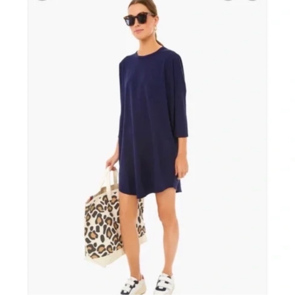 Tuckernuck Pomander Place “Sue” Navy Blue Sweatshirt Dress Size M/L
